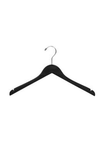 17" Black, Wood Dress Hangers