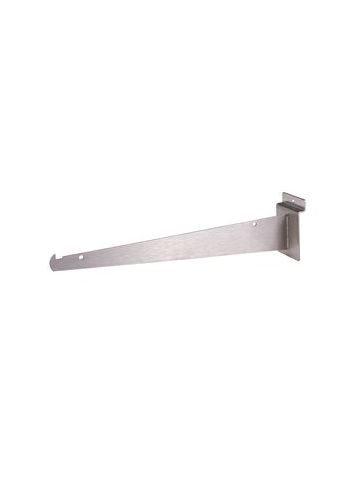 12" Shelf Bracket for Slatwall, Satin Nickel