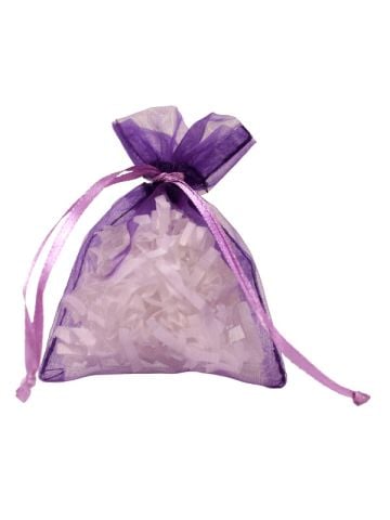 Flat Organza Bags, Purple, 3" x 4"