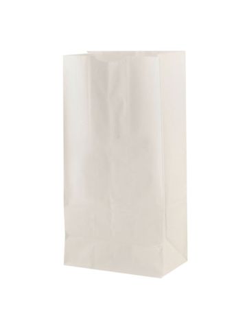 #8 White Paper SOS Bags, 6-1/4" x 3-13/16" x 12-1/2"