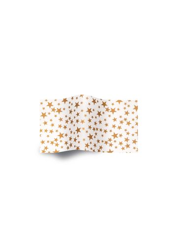 Gold Stars on White, Patterns Tissue Paper