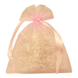 Flat Organza Bags, Light Pink, 4" x 5"