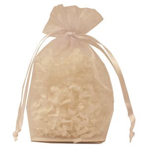 Gusseted Organza Bags, White, 4" x 6"