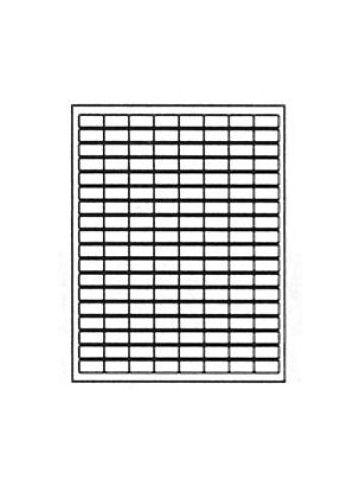 1" x 1/2", White, Paper Laser Labels