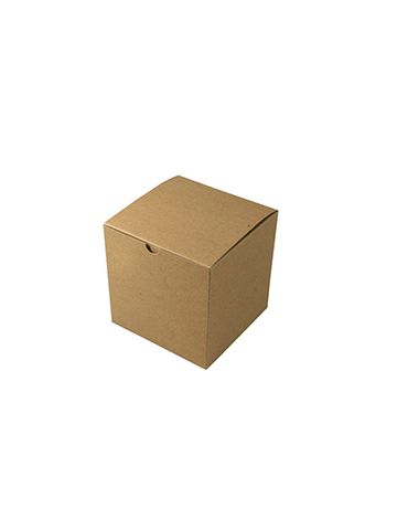 Kraft Folding Gift Boxes, 6" x 6" x 6"