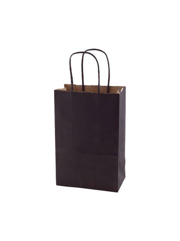 Black, Recycled Paper Shopping Bags